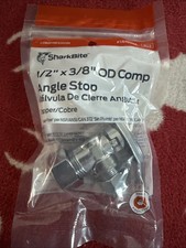 Toutes les 24 pièces SharkBite - 1/2" x 3/8" OD Comp Angle Stop - 1642662 Neuf scellé