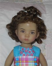 WEE 3 HEATHER Doll Wig SIZE 6-7.5 BIG LT BROWN Short Curls Various Lengths NWT
