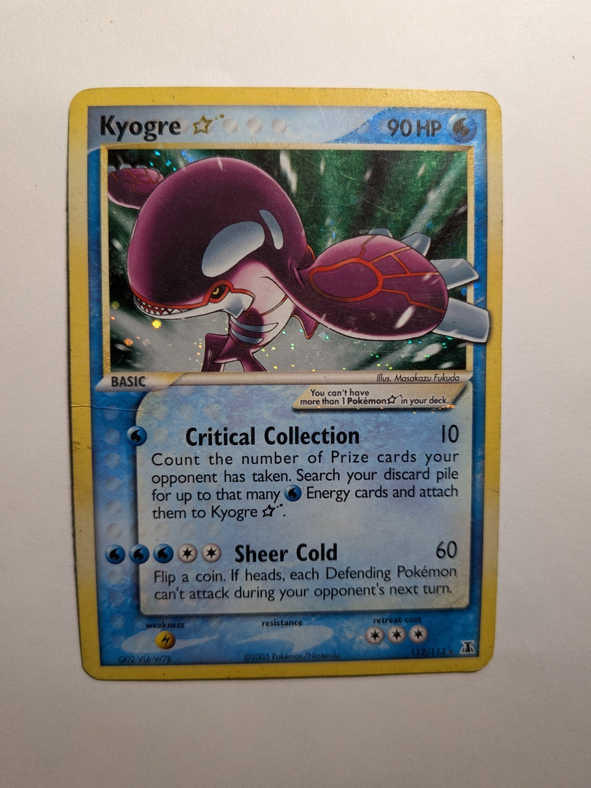 Kyogre Star 112/113 Delta Species Holo
