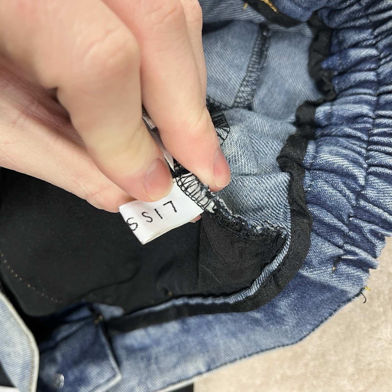 Lissimo Denim Patchwork Striped Contrast Versatil… - image 11