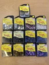13 X PACKS OF THE CRAFT FACTORY CUP SEQUINS 5MM 7MM GOLD BLACK SILVER LILAC ETC
