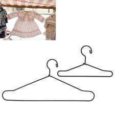 10Pcs Doll Clothes Hangers Metal Miniature Mini Cute Cartoon Closet Decor