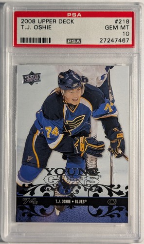 T. J. Oshie #218 2008 Upper Deck card