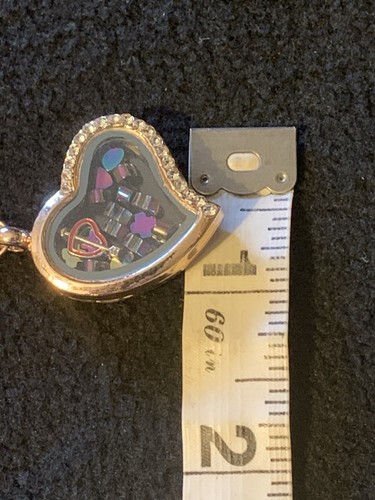 Rose Gold Heart Locket Keychain Keyring with Mini Heart Charms - Picture 7 of 7
