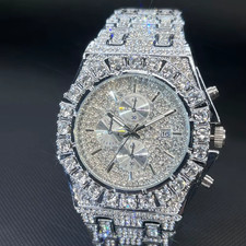 Hip Hop Luxury Custom Bling Ice out Mens Watc...