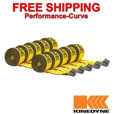 Kinedyne 4" x 30' Flat Hook Winch Straps, Tie Down Strap (10 Pack) - 423021