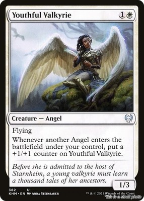 MTG Youthful Valkyrie Card #382 Kaldheim LP Magic