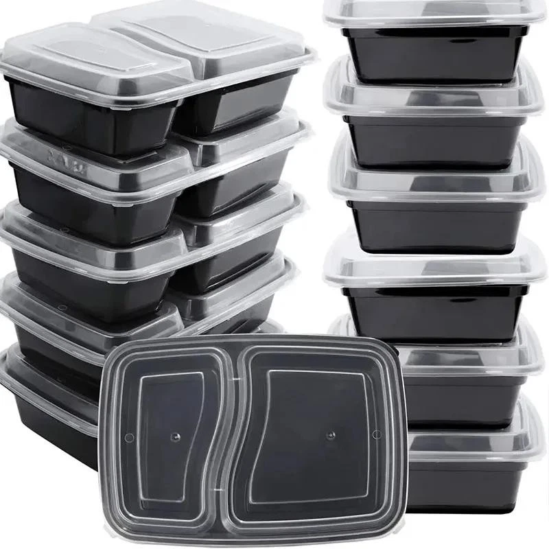 10 Sets Disposable Food Boxes with Lids – Stackable Microwave & Fridge Storage
