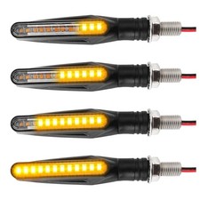 4PCS Motorcycle Turn Signals LED,Bright Motorcycle Blinkers with Sequential