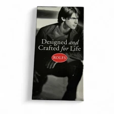 ROLFS Genuine Leather Trifold Wallet Black NIB Men's Photo Insert Valet NWT Gift