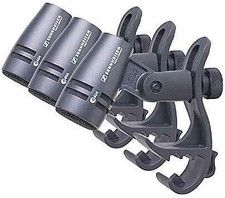 Sennheiser E604 Dynamic Cardioid Clip-on Snare/Tom Mics w/Pivoting Mount 3-pack