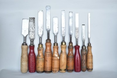 10 Vintage Swedish Bison Eskilstuna Jernbolaget E.A Berg Woodworking Chisels