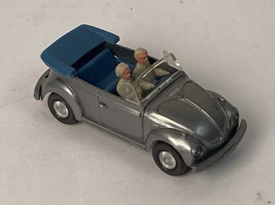 Wiking Germany HO 1:87 Volkswagen VW 1300 Kafer Beetle Convertible Silver