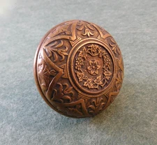 Antique Russell Erwin MCCC door knob J-10100 cast brass bronze Victorian 1875