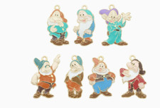 new lot 70Pcs cartoon Dwarf princess Charm necklace Pendant DIY Jewelry Making
