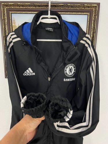 Vintage Adidas Chelsea Football Suit Soccer Set Jacket Pants Black Mens Size M - Bild 7 von 24