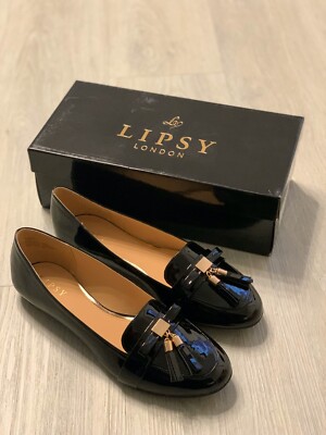 Lipsy London Lipsy Tassel Loafers Girls Lipsy Patent Loafers School Shoes  Party Fashion UK 11