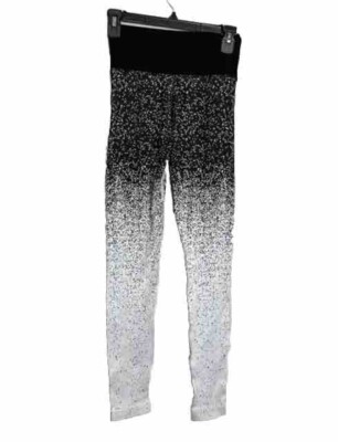 Athleta Flurry Base Layer Ombre Tight XS Leggings Black White Athleisure Yoga