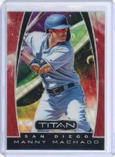 2019 Panini Titan Manny Machado San Diego Padres Ruby Wave Prizm #154/199 #25