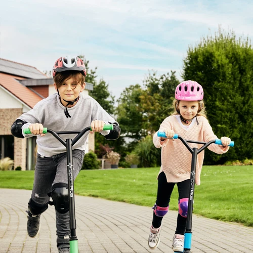 SportPlus Halfpipe Tretroller Cityroller Stunt Scooter Kinderroller Funscooter