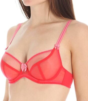 Claudette Gia Red Strawberry Crush Plunge Bra Dessous Lingerie Sexy Comfortable