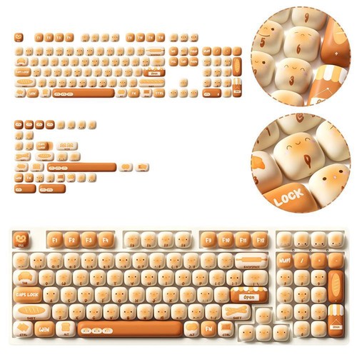 Cute Keycap PBT MOG MX Sublimation 138 Keys Small Mantou For Keypad Y3 Hot L6O1