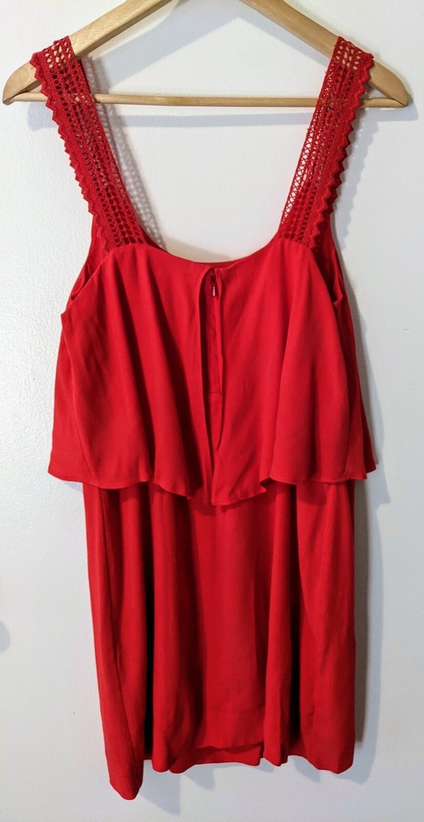 maeve by anthropologie red dress Anthropologie Maeve Sweetheart Mini Dress Size Xs