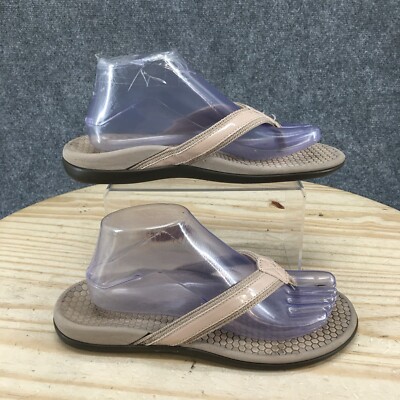 Everhealth Sandals Womens Orthopedic Flip Flop Flats Comfort Beige Slip  On