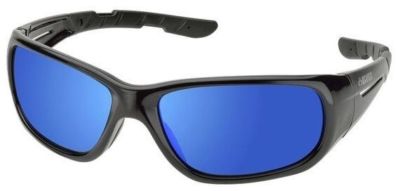 Delta Plus RSG100 Series Safety Glasses Gloss Black Frame Sky Blue Mirror Lens