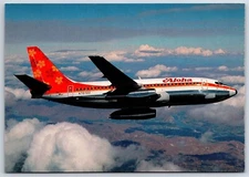 Airplane Postcard Aloha Airlines Boeing 737-284 N70722 In Flight CN11