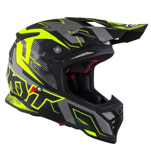 KYT SKYHAWK DIGGER matt black yellow casco motocross enduro quad | eBay