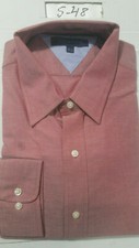 Tommy Hilfiger Mens Slim Fit Long Sleeve Geometric Shirt Size L 16 1/2 32/33