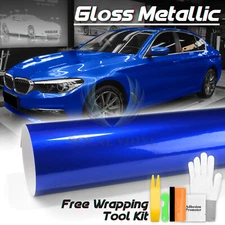 Gloss Metallic Royal Blue Candy Decal Car Vinyl Wrap Film Sticker Sheet Sparkle