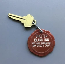 Vintage Shelter Island Inn Sand Diego California Key & Fob