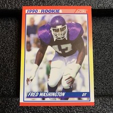 1990 Score Football Card #625 Fred Washington Rookie Chicago Bears. rookie card picture