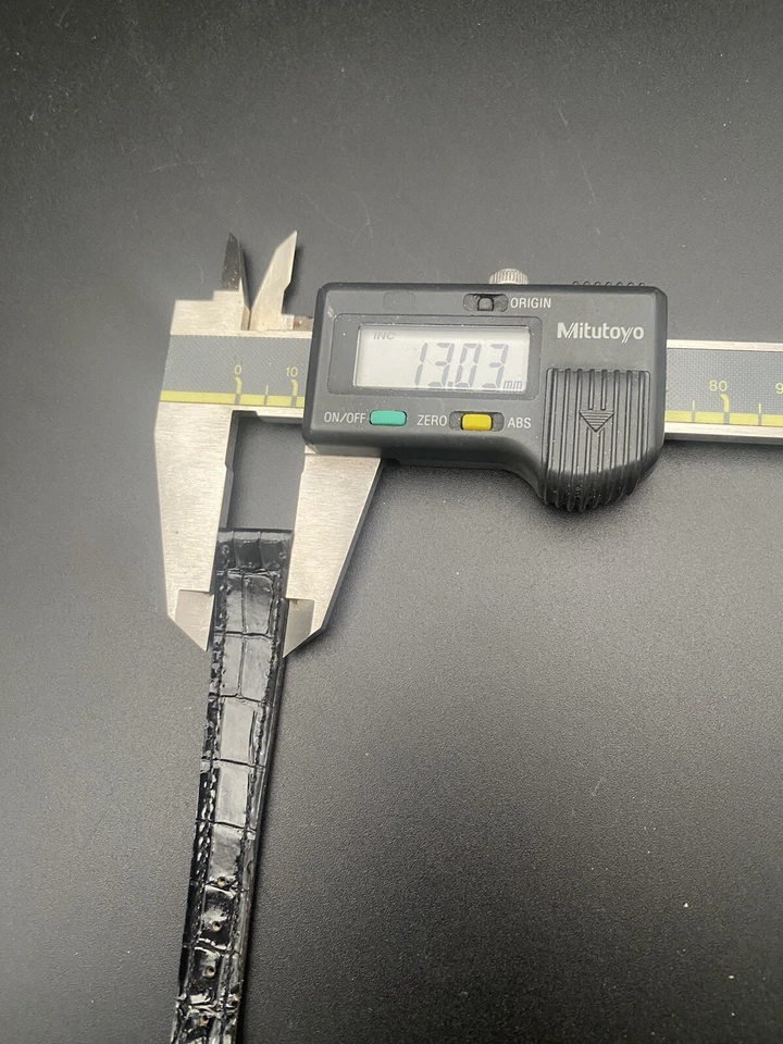 Bracelet de Montre Femme Tissot Cuir Noir 13mm Vintage - Photo 3/3