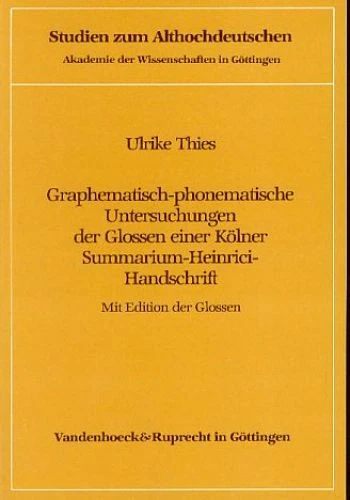 Graphematisch-phonematische Untersuchungen der Glossen einer Kölner Summarium-He - Bild 1 von 1