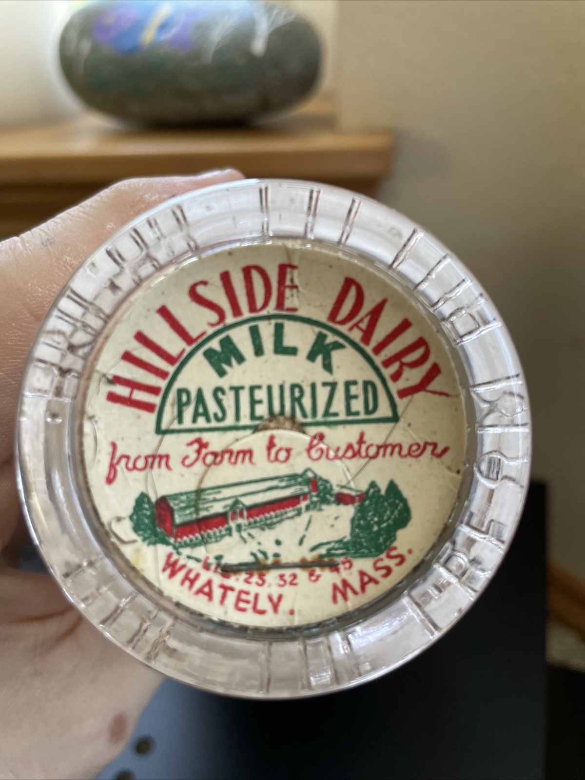 TRPQ COP THE CREAM TOP MILK BOTTLE HILLSIDE DAIRY WHATELY MASSACHUSETTS W/cap eBay