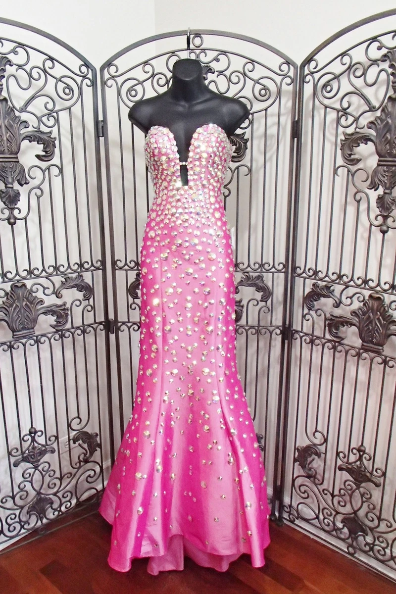 strapless open back dress Jovani 02840 main image 0