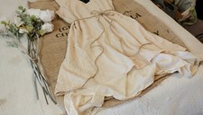 "Sky Bomber" ($138) Layered Tiered Dress Cottagecore Lagenlook Tea S Art Boho 