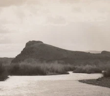 Sunset Rio Grande River Del Norte Colorado RPPC Postcard Sanborn