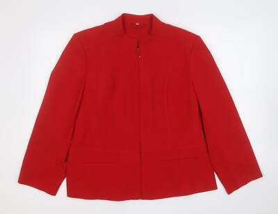 EWM Damen Jacke Blazer rot Größe 6 Reißverschluss