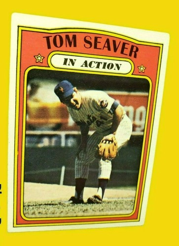 1972 Topps Baseball Card #446 Tom Seaver In Action New York Mets - Picture 3 of 12