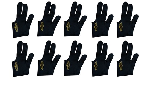 Menge 6 oder 10 Schwarz Linkshänder Champion Billard Handschuh für Pool Queue Sticks - Bild 1 von 8