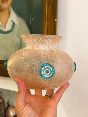 Antique Seguso Vetri D Arte Murano A Scavo Vase