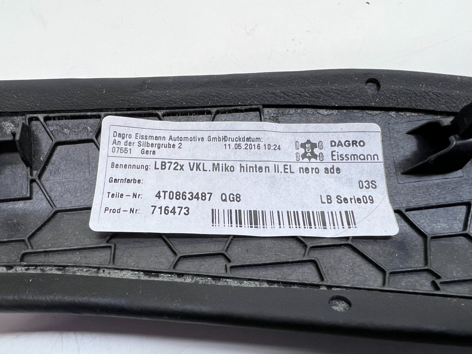 LAMBORGHINI HURACAN LP580 DRIVER LH LEFT CENTER CONSOLE PANEL OEM 4T0863487