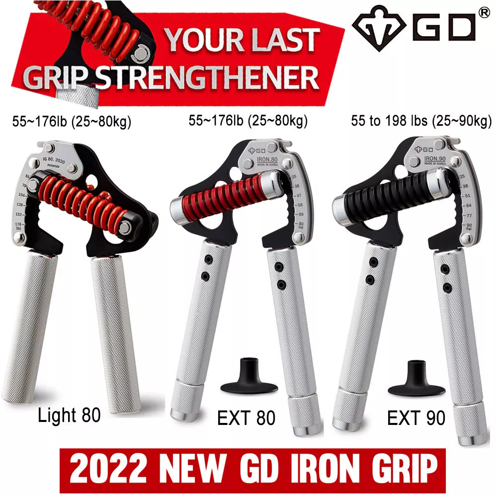 GD Iron Grip Premium Adjustable Expandable Hand Gripper Light 80,EXT 80,EXT  90