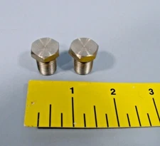 *Lot of 2 BVV 1/4 Stainless Steel Hex Plugs (QTY 2)
