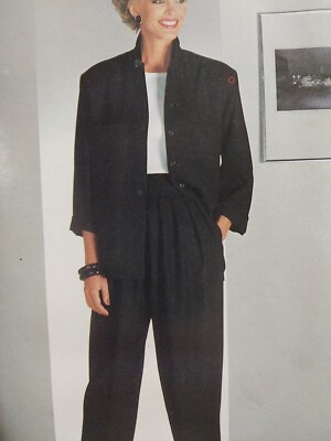 Pantsuit Jacket Pants B 12 14 16 Butterick 5139 See & Sew Sewing Pattern VTG 80s
