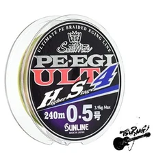 SUNLINE Saltimate PE Egi ULT HS4 240m No. 0.4 3.3 kg 4 Pieces  White  Pink